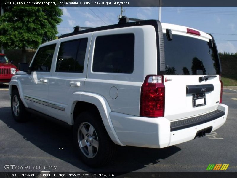 Stone White / Dark Khaki/Light Graystone 2010 Jeep Commander Sport
