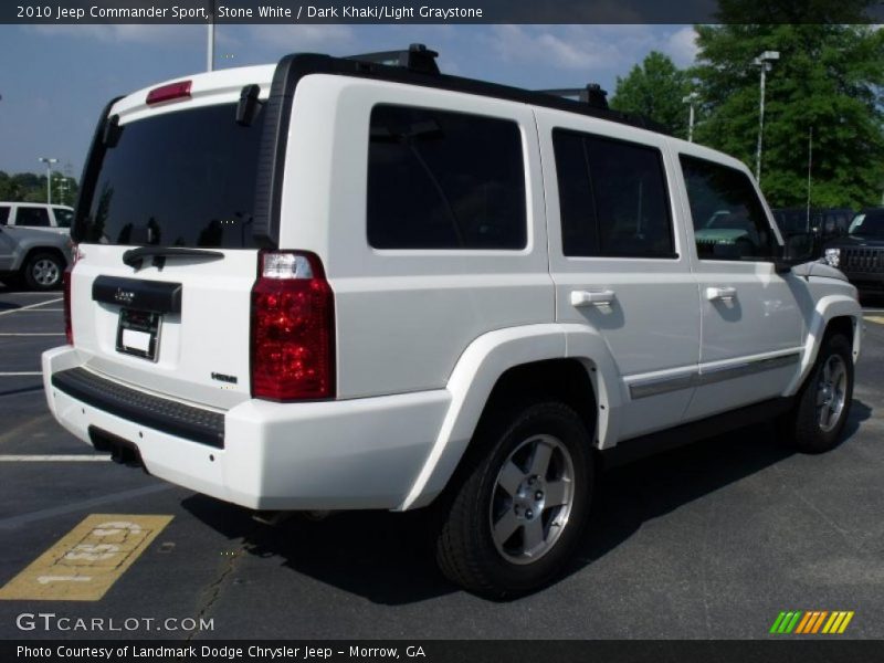 Stone White / Dark Khaki/Light Graystone 2010 Jeep Commander Sport