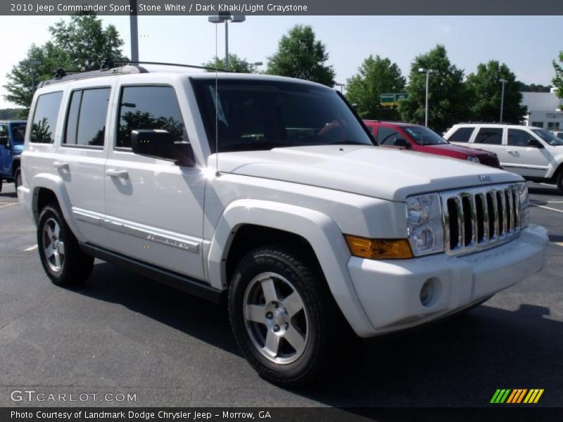 Stone White / Dark Khaki/Light Graystone 2010 Jeep Commander Sport