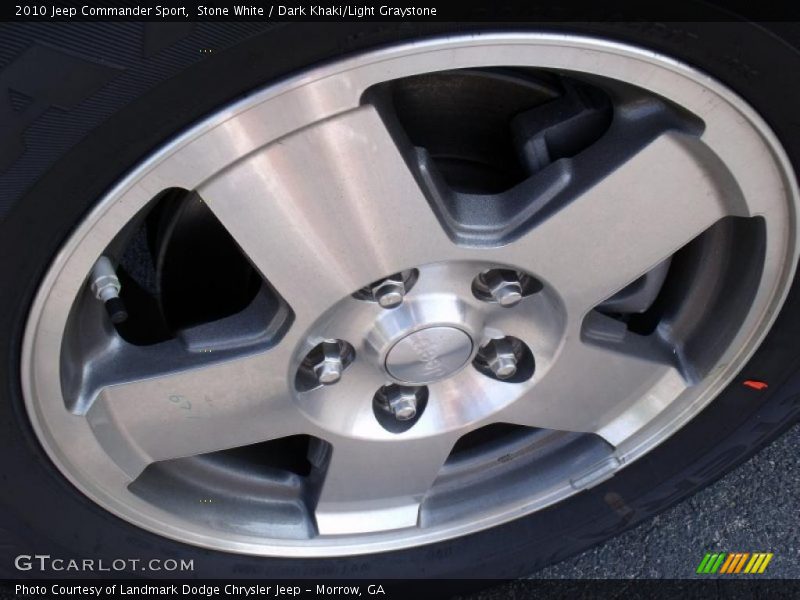 Stone White / Dark Khaki/Light Graystone 2010 Jeep Commander Sport