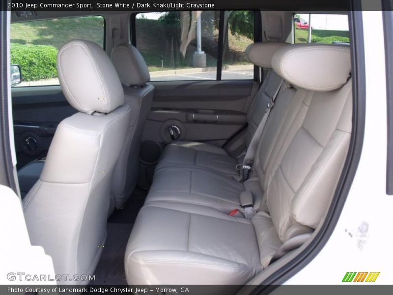 Stone White / Dark Khaki/Light Graystone 2010 Jeep Commander Sport