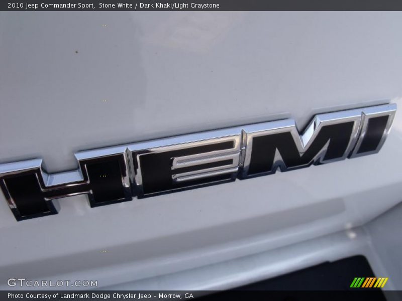 Stone White / Dark Khaki/Light Graystone 2010 Jeep Commander Sport