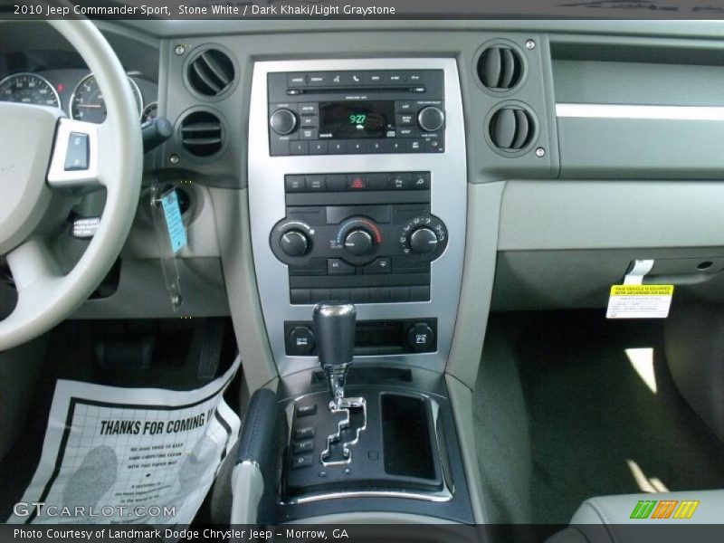 Stone White / Dark Khaki/Light Graystone 2010 Jeep Commander Sport