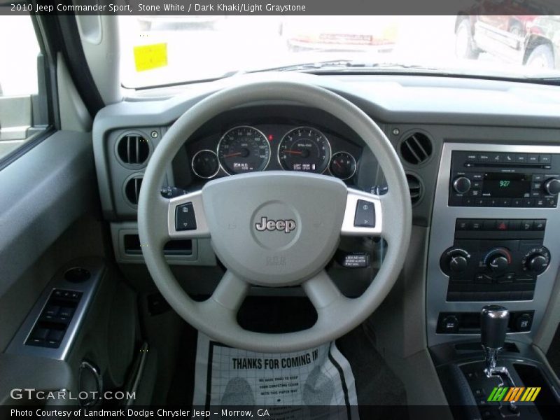 Stone White / Dark Khaki/Light Graystone 2010 Jeep Commander Sport
