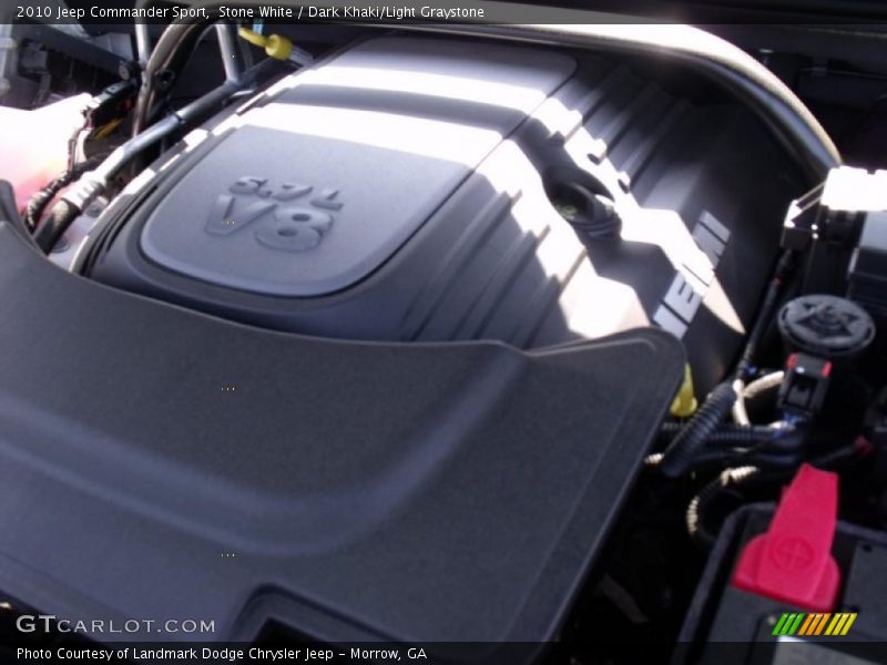 Stone White / Dark Khaki/Light Graystone 2010 Jeep Commander Sport