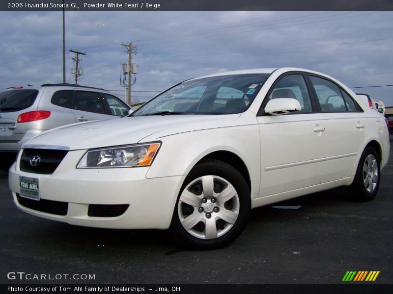 Powder White Pearl / Beige 2006 Hyundai Sonata GL