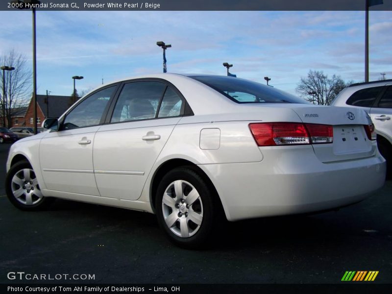 Powder White Pearl / Beige 2006 Hyundai Sonata GL