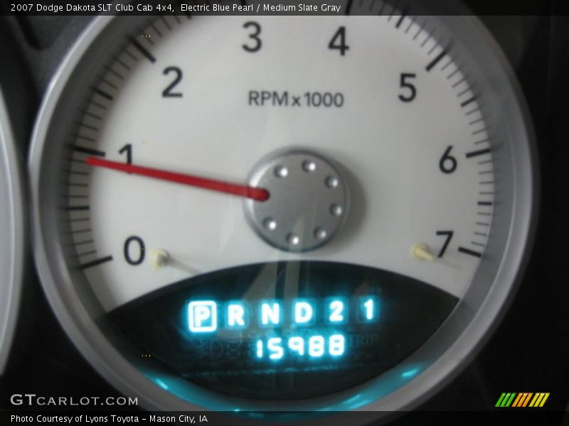 Electric Blue Pearl / Medium Slate Gray 2007 Dodge Dakota SLT Club Cab 4x4