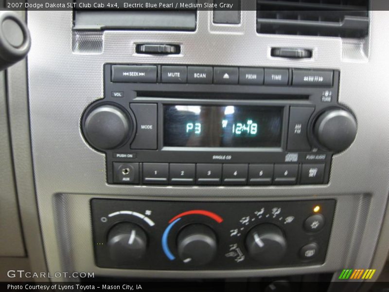 Electric Blue Pearl / Medium Slate Gray 2007 Dodge Dakota SLT Club Cab 4x4