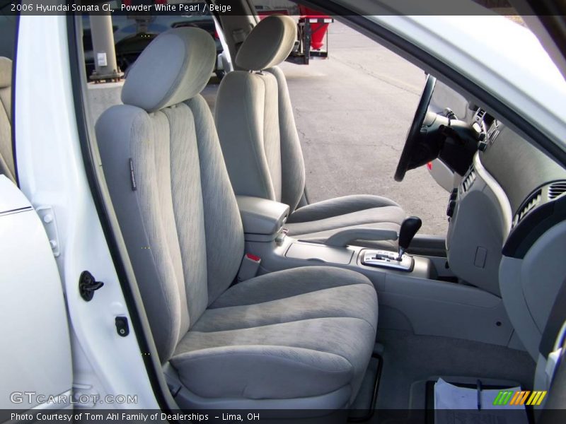 Powder White Pearl / Beige 2006 Hyundai Sonata GL