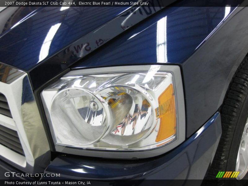 Electric Blue Pearl / Medium Slate Gray 2007 Dodge Dakota SLT Club Cab 4x4