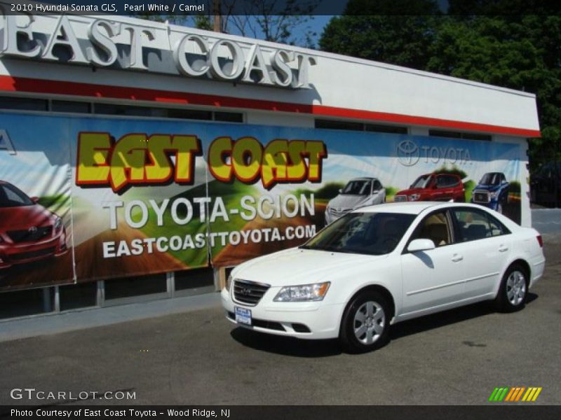 Pearl White / Camel 2010 Hyundai Sonata GLS