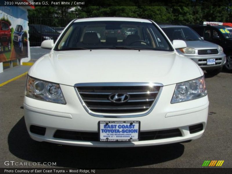 Pearl White / Camel 2010 Hyundai Sonata GLS