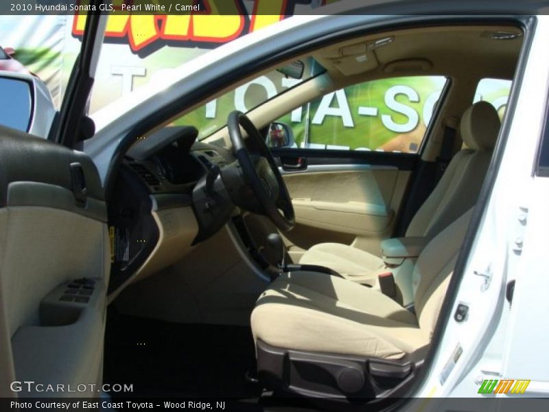 Pearl White / Camel 2010 Hyundai Sonata GLS