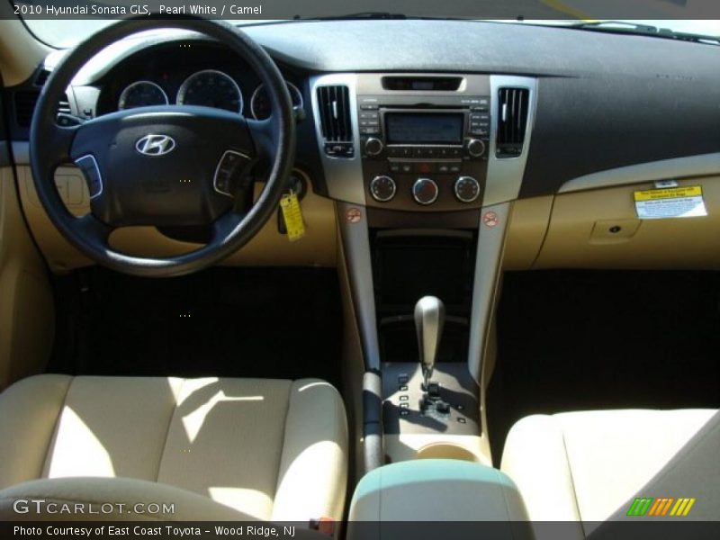 Pearl White / Camel 2010 Hyundai Sonata GLS