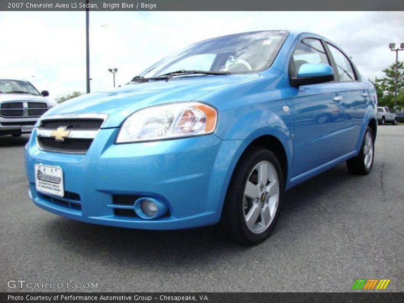 Bright Blue / Beige 2007 Chevrolet Aveo LS Sedan