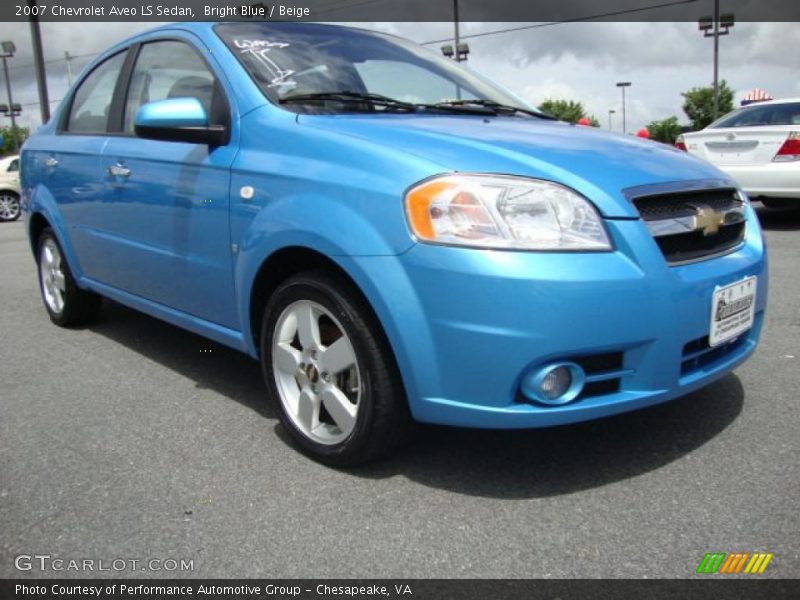 Bright Blue / Beige 2007 Chevrolet Aveo LS Sedan