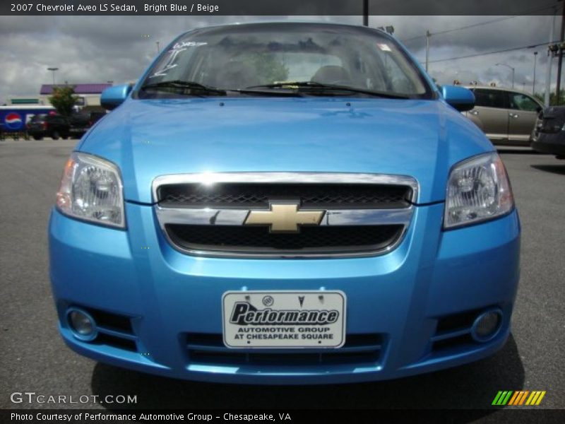 Bright Blue / Beige 2007 Chevrolet Aveo LS Sedan