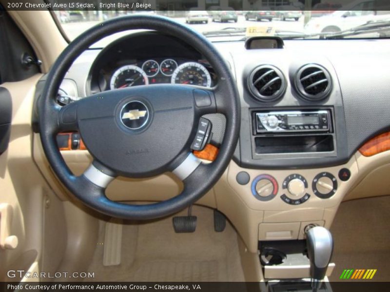 Bright Blue / Beige 2007 Chevrolet Aveo LS Sedan