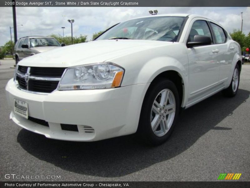 Stone White / Dark Slate Gray/Light Graystone 2008 Dodge Avenger SXT
