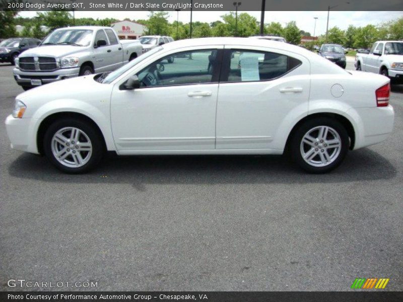 Stone White / Dark Slate Gray/Light Graystone 2008 Dodge Avenger SXT