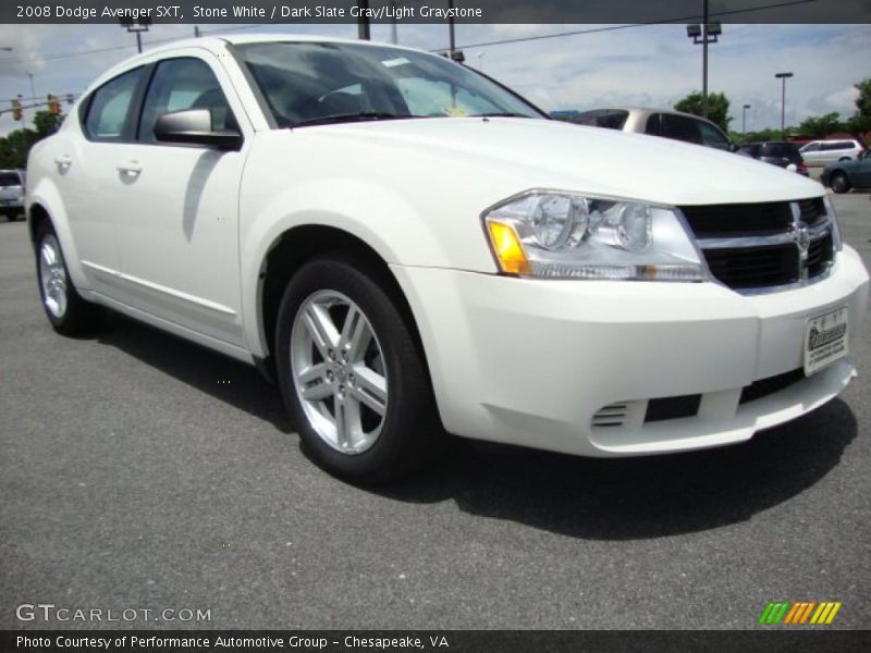 Stone White / Dark Slate Gray/Light Graystone 2008 Dodge Avenger SXT