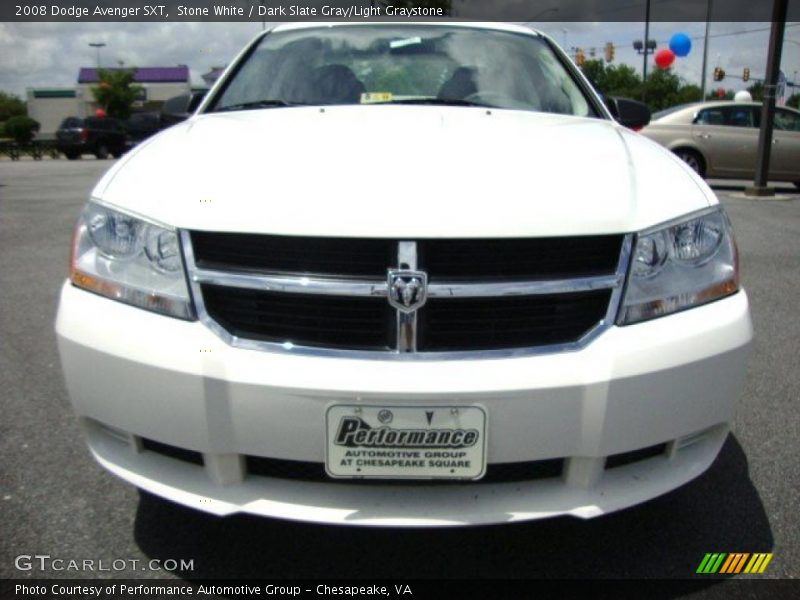 Stone White / Dark Slate Gray/Light Graystone 2008 Dodge Avenger SXT