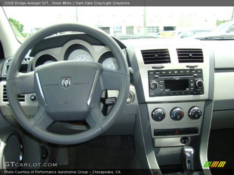 Stone White / Dark Slate Gray/Light Graystone 2008 Dodge Avenger SXT