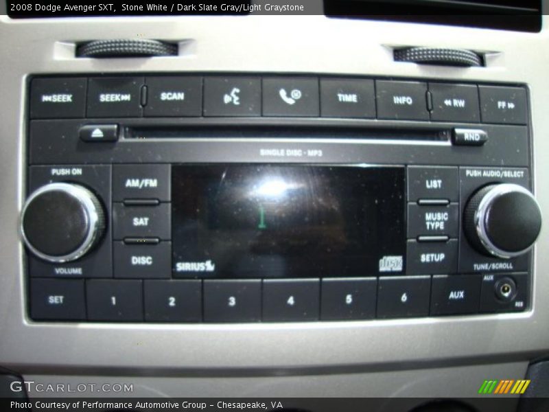 Stone White / Dark Slate Gray/Light Graystone 2008 Dodge Avenger SXT