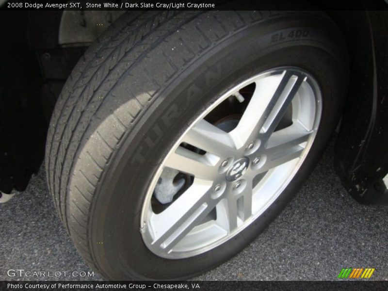 Stone White / Dark Slate Gray/Light Graystone 2008 Dodge Avenger SXT