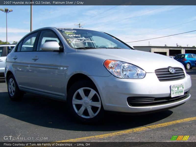 Platinum Silver / Gray 2007 Hyundai Accent GLS Sedan