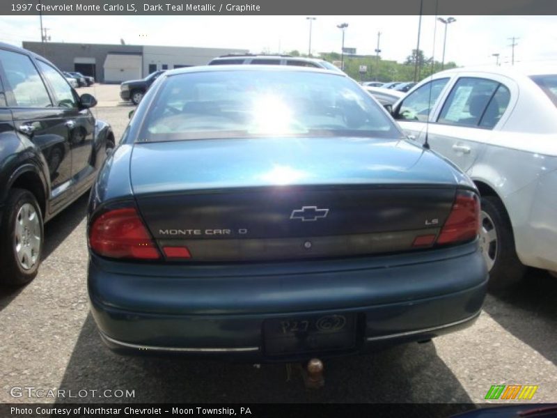 Dark Teal Metallic / Graphite 1997 Chevrolet Monte Carlo LS