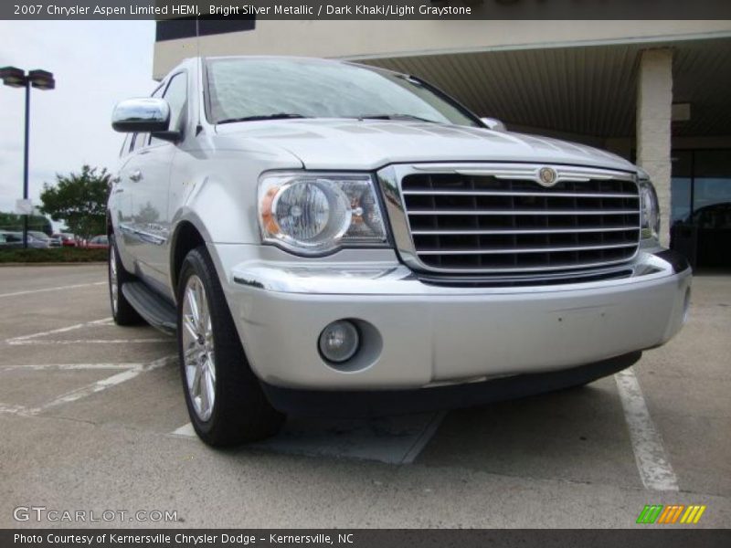 Bright Silver Metallic / Dark Khaki/Light Graystone 2007 Chrysler Aspen Limited HEMI