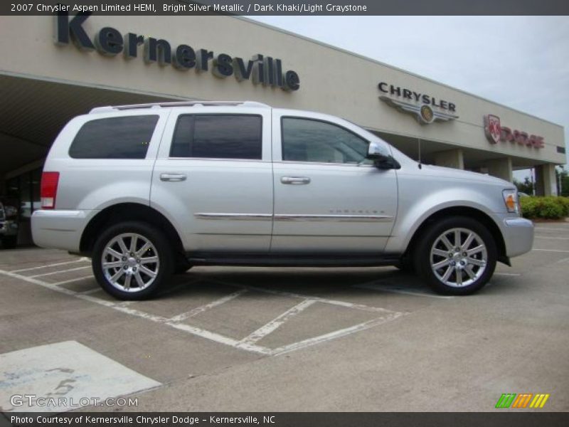Bright Silver Metallic / Dark Khaki/Light Graystone 2007 Chrysler Aspen Limited HEMI