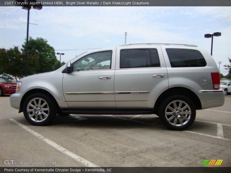 Bright Silver Metallic / Dark Khaki/Light Graystone 2007 Chrysler Aspen Limited HEMI