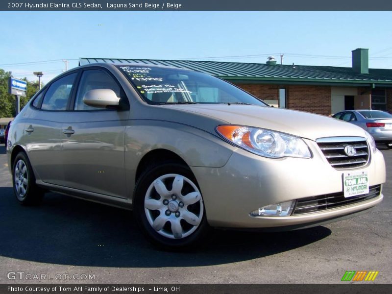 Laguna Sand Beige / Beige 2007 Hyundai Elantra GLS Sedan