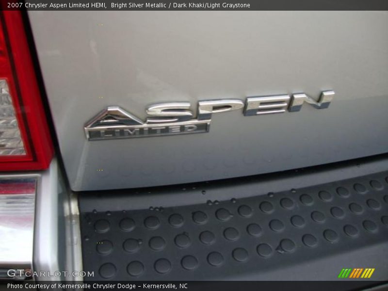 Bright Silver Metallic / Dark Khaki/Light Graystone 2007 Chrysler Aspen Limited HEMI