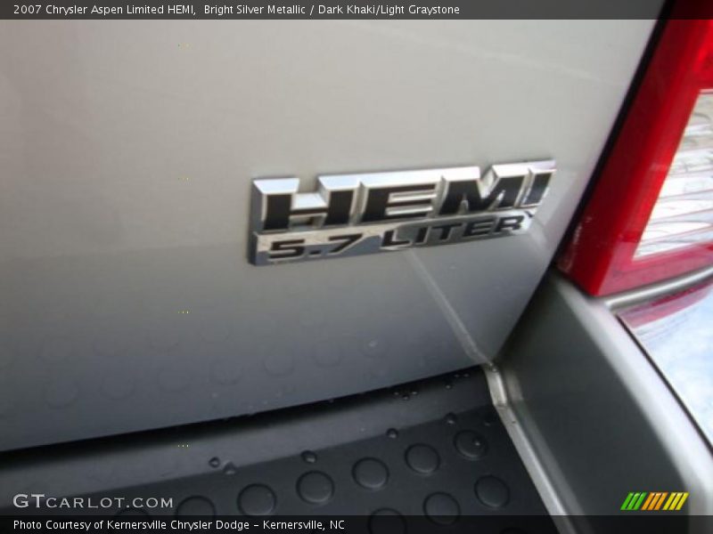 Bright Silver Metallic / Dark Khaki/Light Graystone 2007 Chrysler Aspen Limited HEMI
