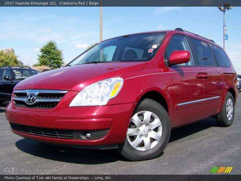 Cranberry Red / Beige 2007 Hyundai Entourage GLS