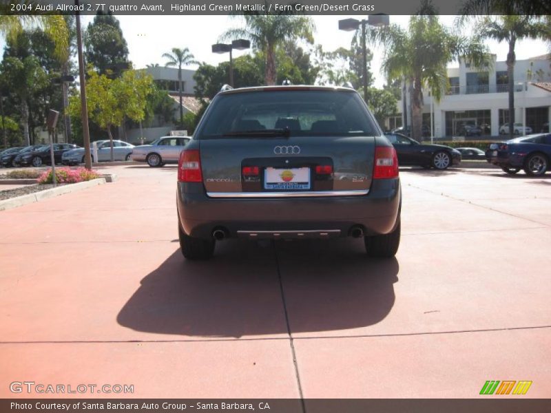 Highland Green Metallic / Fern Green/Desert Grass 2004 Audi Allroad 2.7T quattro Avant