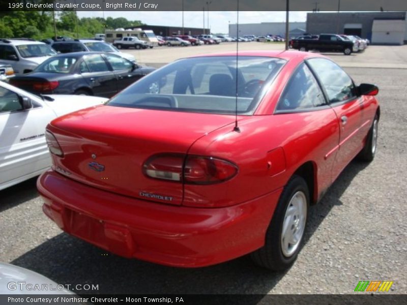 Bright Red / Gray 1995 Chevrolet Cavalier Coupe