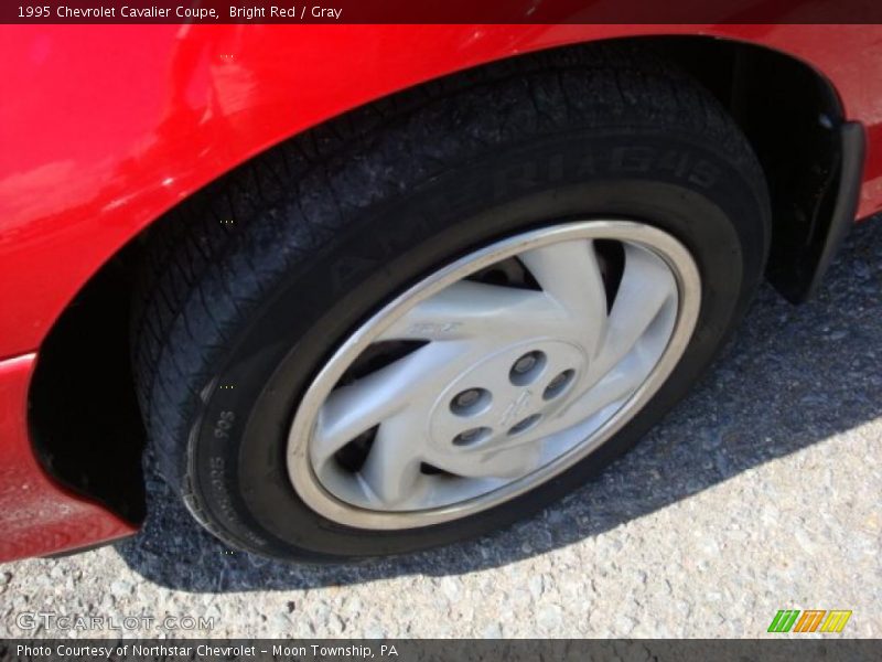 Bright Red / Gray 1995 Chevrolet Cavalier Coupe