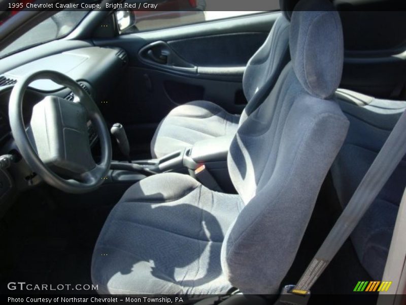 Bright Red / Gray 1995 Chevrolet Cavalier Coupe