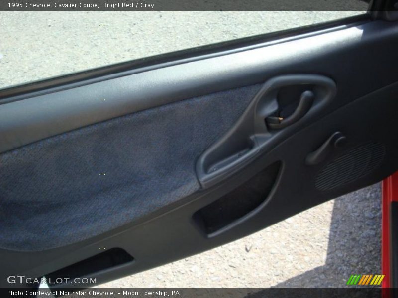 Bright Red / Gray 1995 Chevrolet Cavalier Coupe