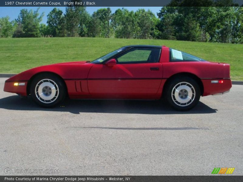 Bright Red / Black 1987 Chevrolet Corvette Coupe