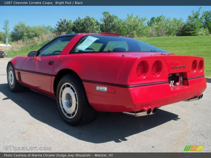 Bright Red / Black 1987 Chevrolet Corvette Coupe