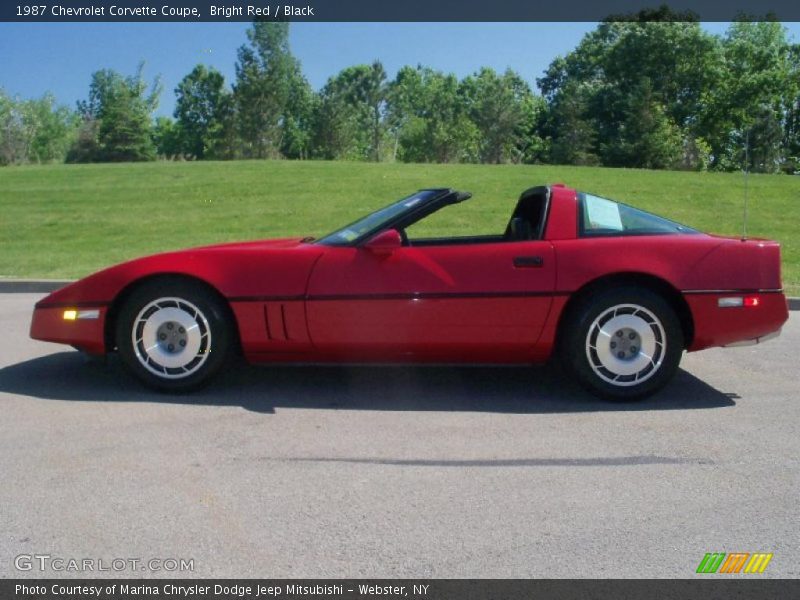 Bright Red / Black 1987 Chevrolet Corvette Coupe