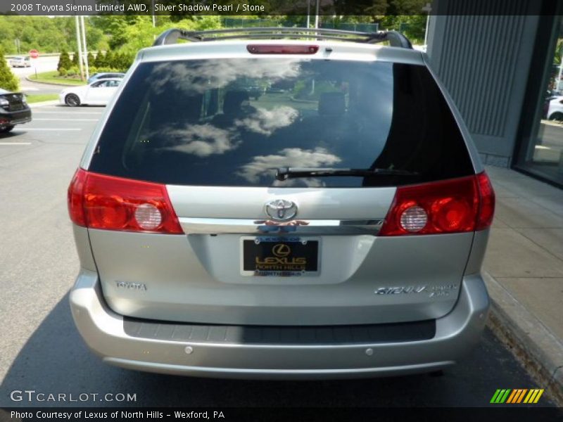 Silver Shadow Pearl / Stone 2008 Toyota Sienna Limited AWD