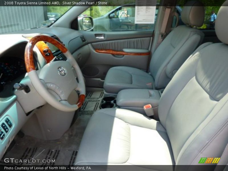Silver Shadow Pearl / Stone 2008 Toyota Sienna Limited AWD