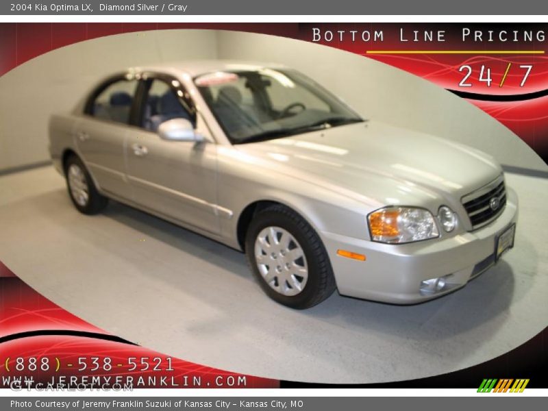 Diamond Silver / Gray 2004 Kia Optima LX